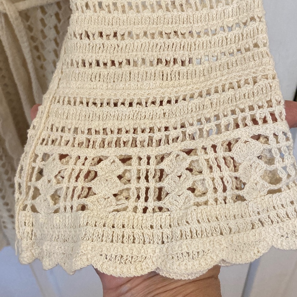 Handmade Boho Crochet Cardigan with Floral Embroidery - Picture 9 of 14